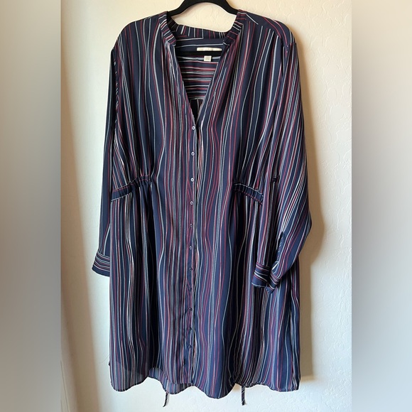 Navy Blue, Red & White Striped Tunic/Dress - Picture 1 of 1